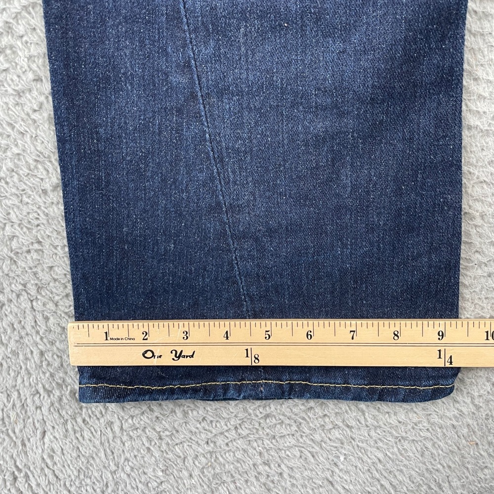 True Religion Jeans Womens 25 Blue Joey Flare Low Rise Horseshoe Pockets Denim - Picture 6 of 11
